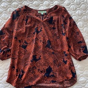 Paisley tunic top